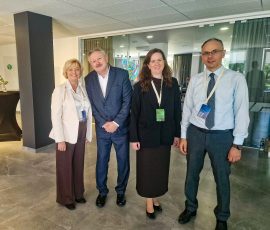 FTD LT klasterio koordinatorė Algimanta Ščiglinskienė, LEI MTEPIPC projektų vadovas dr. Rimantas Levinskas, LEI Tarptautinio bendradarbiavimo koordinatorė Monika Inčerytė, FTD LT klasterio valdybos pirmininkas, „Astra LT“ AB generalinis direktorius Vaidas Liesionis
